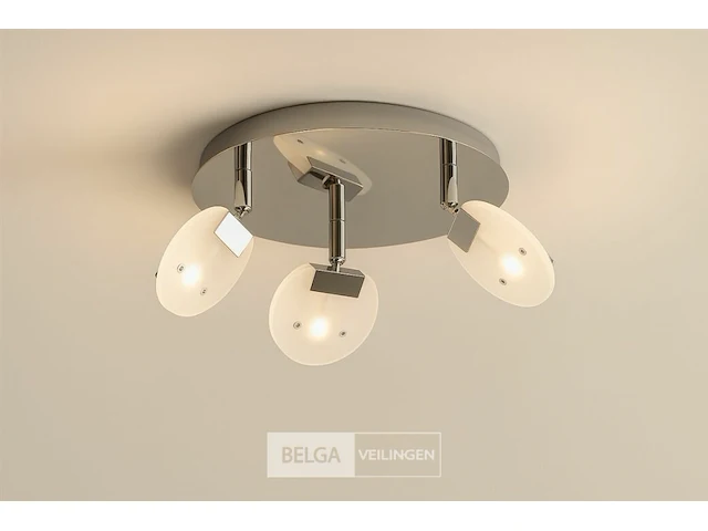 3 x led plafondlamp – 3 spots – hl7160l – max. 3 x 5w – 4000k – neutraal wit – zilver - afbeelding 3 van  5