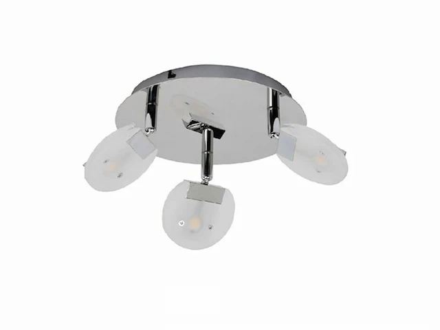 3 x led plafondlamp – 3 spots – hl7160l – max. 3 x 5w – 4000k – neutraal wit – zilver - afbeelding 5 van  5
