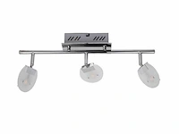 3 x led plafondlamp – 3 spots – hl7163l – 5w – 4000k – neutraal wit – zilver - afbeelding 4 van  4