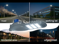 3 x led straatverlichting 150w met sensor – 6500k koud wit – ip65 waterdicht – 15.000 lm - afbeelding 4 van  5