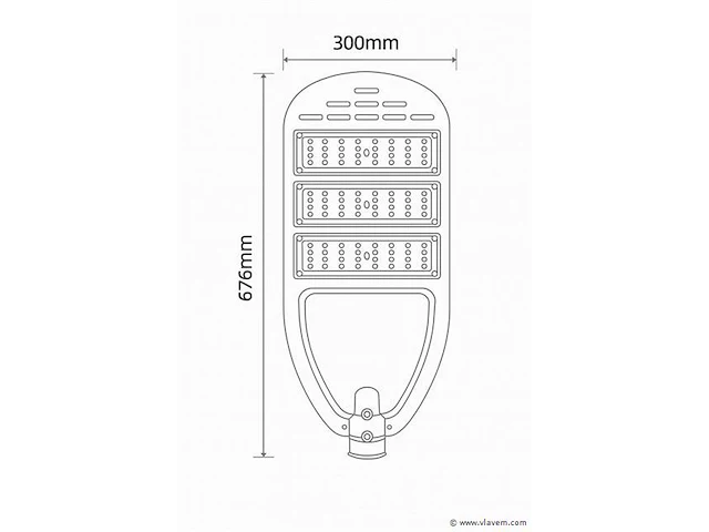 3 x led straatverlichting 150w met sensor – 6500k koud wit – ip65 waterdicht – 15.000 lm - afbeelding 5 van  5
