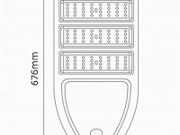 3 x led straatverlichting 150w met sensor – 6500k koud wit – ip65 waterdicht – 15.000 lm - afbeelding 5 van  5