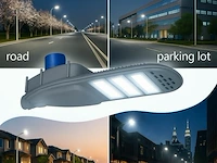 3 x led straatverlichting 150w met sensor – 6500k koud wit – ip65 waterdicht – 15.000 lm - afbeelding 2 van  6