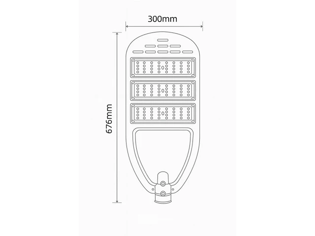 3 x led straatverlichting 150w met sensor – 6500k koud wit – ip65 waterdicht – 15.000 lm - afbeelding 6 van  6