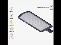 3 x led straatverlichting 200w – 6500k koud wit – ip65 waterdicht – 20.000 lm - afbeelding 1 van  6