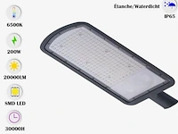 3 x led straatverlichting 200w – 6500k koud wit – ip65 waterdicht – 20.000 lm - afbeelding 6 van  6