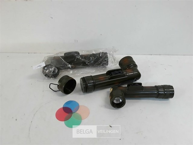 3 x leger zaklamp met kleurenfilter - afbeelding 1 van  3