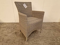 3 x luxury lounge wickerzetel met armleuning ronde draad coral - afbeelding 1 van  4