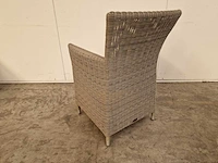 3 x luxury lounge wickerzetel met armleuning ronde draad coral - afbeelding 3 van  4