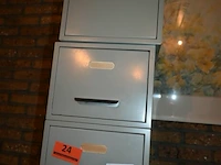 3 x metalen dossierkast met 1 lade - afbeelding 2 van  4