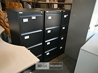 3 x metalen dossierkast met 4 laden - afbeelding 1 van  4