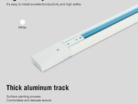 3 x monofase rail - 1 meter (wit) - afbeelding 1 van  4