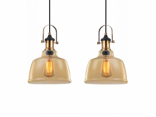 3 x muse design hanglamp amber glas - afbeelding 1 van  8