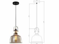 3 x muse design hanglamp amber glas - afbeelding 2 van  8