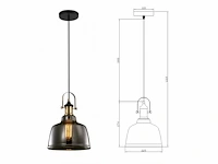 3 x muse design hanglamp smoked glas - afbeelding 2 van  8