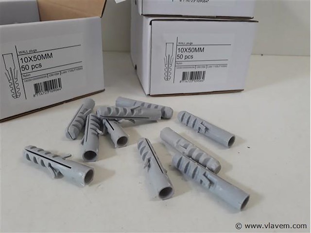 3 x muurplug nylon 10 mm 50 stuks - afbeelding 2 van  2