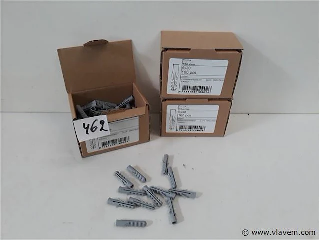3 x muurplug nylon 6 mm 100 stuks - afbeelding 1 van  2