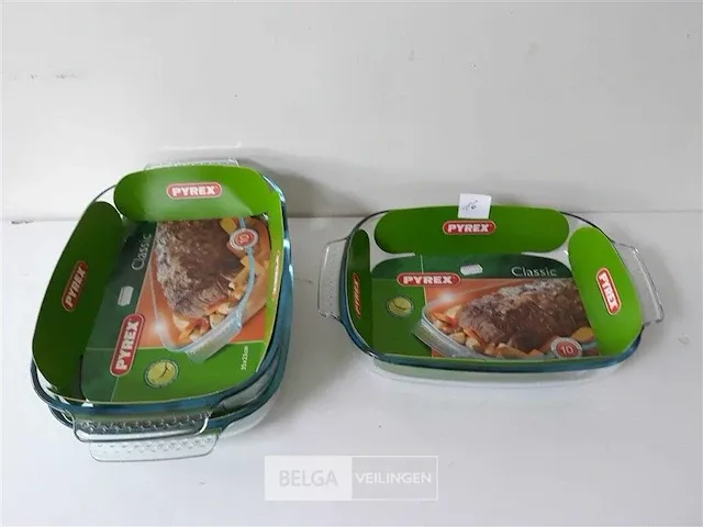 3 x ovenschotel pyrex glas 35x23 cm - afbeelding 1 van  2
