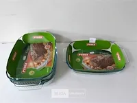 3 x ovenschotel pyrex glas 35x23 cm - afbeelding 1 van  2