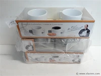 3 x piet huysentruyt koffietas 2 x tas + onderbord - afbeelding 1 van  2