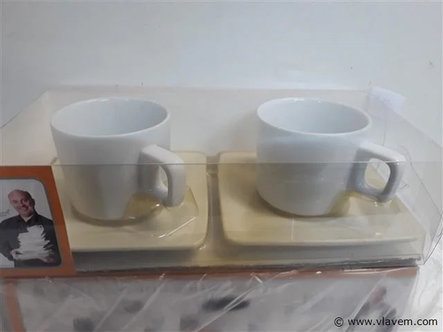 3 x piet huysentruyt koffietas 2 x tas + onderbord - afbeelding 2 van  2