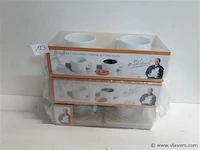 3 x piet huysentruyt koffietas 2 x tas + onderbord - afbeelding 1 van  2