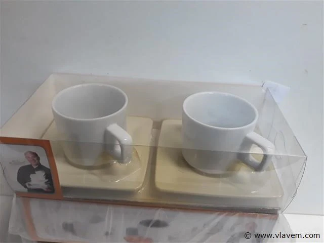 3 x piet huysentruyt koffietas 2 x tas + onderbord - afbeelding 2 van  2