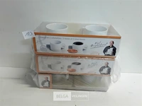 3 x piet huysentruyt koffietas 2 x tas + onderbord - afbeelding 1 van  3