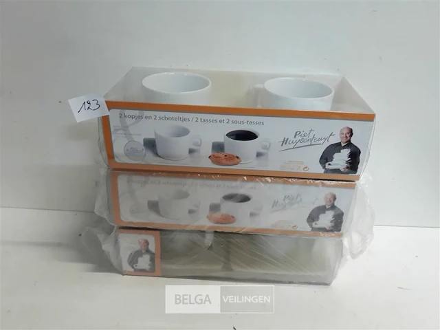 3 x piet huysentruyt koffietas 2 x tas + onderbord - afbeelding 2 van  3