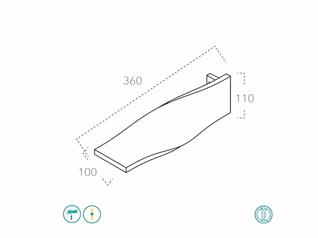 3 x pure series twist 35 wand lamp - afbeelding 5 van  6