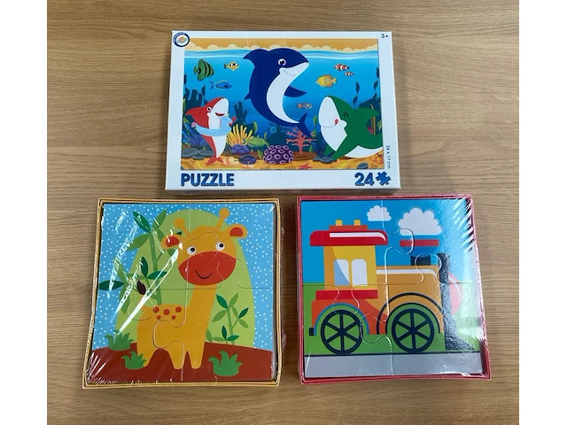 3 x puzzel - kinderen - afbeelding 1 van  2