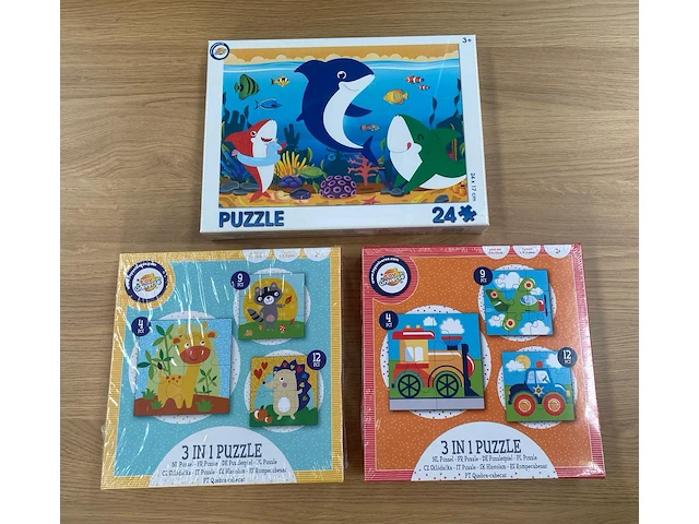 3 x puzzel - kinderen - afbeelding 2 van  2