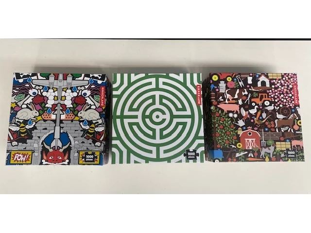 3 x puzzel 1000 stuks - kikkerland - 50 x 68 cm. - afbeelding 1 van  4
