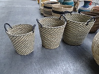 3 x rieten opbergmanden - afbeelding 1 van  1