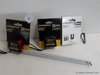 3 x rolmeter 3m met stop - afbeelding 1 van  2