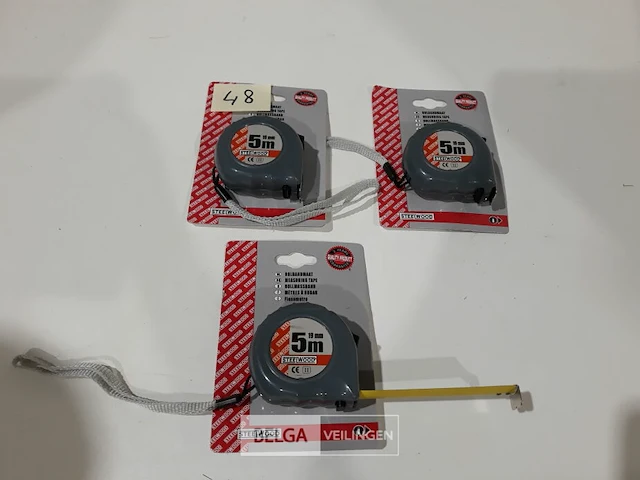 3 x rolmeter 5 m - afbeelding 1 van  3