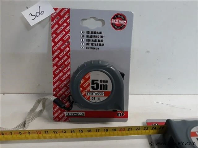 3 x rolmeter 5m met stop - afbeelding 2 van  2