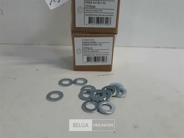 3 x rondellen verzinkt m 8 200 stuks - afbeelding 3 van  3