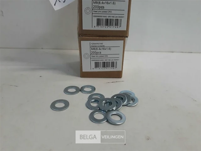 3 x rondellen verzinkt m 8 200 stuks - afbeelding 3 van  3