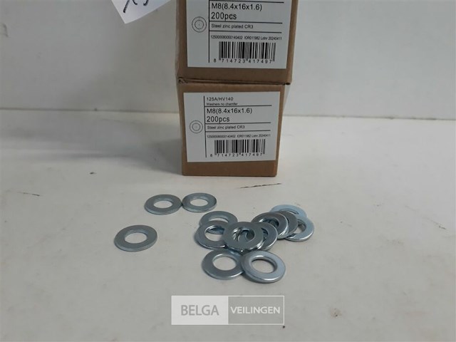 3 x rondellen verzinkt m 8 200 stuks - afbeelding 3 van  3