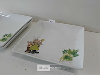 3 x salade serveerbord vierkant - afbeelding 3 van  3