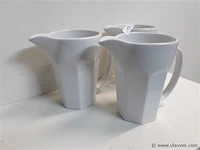 3 x schenkkan h 20 cm dia 13 cm hotel porselein - afbeelding 2 van  2