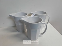 3 x schenkkan h 20 cm dia 13 cm hotel porselein - afbeelding 2 van  3