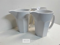3 x schenkkan h 20 cm dia 13 cm hotel porselein - afbeelding 3 van  3