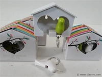 3 x sleutelhanger in vogelhuisje 2 stuks met fluitje - afbeelding 2 van  2