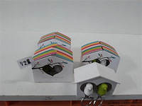 3 x sleutelhanger in vogelhuisje 2 stuks met fluitje - afbeelding 1 van  2