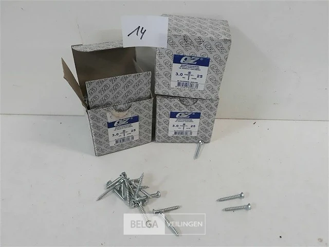 3 x spaanplaatvijzen 3,0 x 25 mm 200 stuks - afbeelding 1 van  3