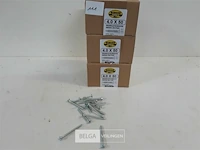 3 x spaanplaatvijzen verzinkt 4x50 mm 200 stuks - afbeelding 2 van  3