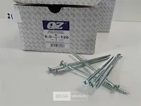 3 x spaanplaatvijzen wit verzinkt 6 x 120 mm 200 stuks kruiskop pz - afbeelding 3 van  3