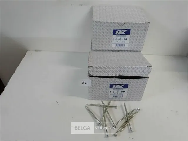 3 x spaanplaatvijzen wit verzinkt5 x 90 mm 200 stuks kruiskop pz - afbeelding 1 van  3